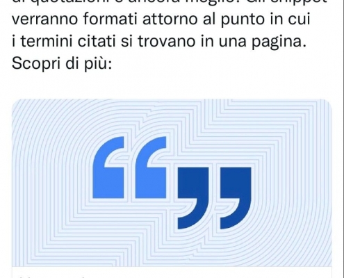 Aggiornamento dell'operatore "virgolette" di Google