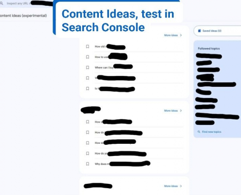 Idee per i topic in Google Search Console con Content Ideas